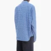Chemise à manches longues à fines rayures et logo sur toute la surface « Bleu » 662983TGLB95531