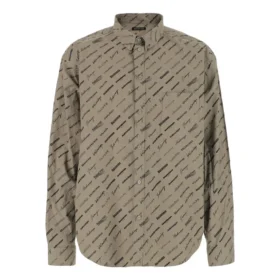 Chemise à manches longues Logomania All Over « Beige » 662983TNLL19763