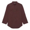 Chemise à manches longues oversize à carreaux SS21, marron 658806TKM366100