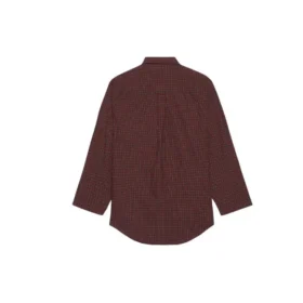 Chemise à manches longues oversize à carreaux SS21, marron 658806TKM366100