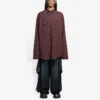 Chemise à manches longues oversize à carreaux SS21, marron 658806TKM366100