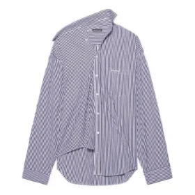 Chemise à manches longues rayée FW21 bleu foncé 663034TIM368502