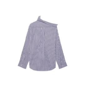 Chemise à manches longues rayée FW21 bleu foncé 663034TIM368502
