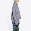 Chemise à manches longues rayée FW21 bleu foncé 663034TIM368502