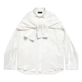 Chemise à manches nouées oversize « White » 768553TPO359000
