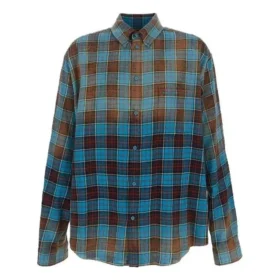 Chemise oversize à manches longues en flanelle à carreaux « Blue Red » 715030TMM116305