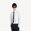 Chemise pour homme à coupe classique, blanche