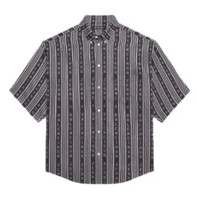 Chemise rayée « Balenciaga Jeans » « Gris Noir » 647354TKL321269