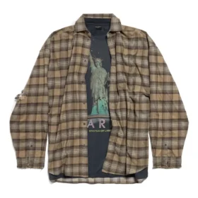 Chemise superposée Paris Liberty oversize « Vert foncé » 794656TQM202880