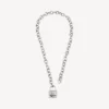 Collier avec cadenas en argent/argent vieilli Collier avec cadenas en argent/argent vieilli
