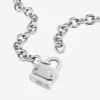 Collier avec cadenas en argent/argent vieilli Collier avec cadenas en argent/argent vieilli