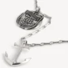 Collier avec pendentifs en forme d’ancre en argent vieilli Collier avec pendentifs en forme d’ancre en argent vieilli