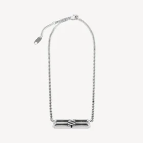 Collier BB Icon en argent vieilli