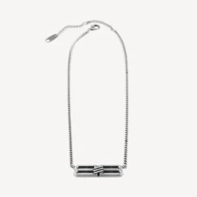 Collier BB Icon en argent vieilli
