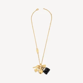Collier Carousel Rodeo Collector pour femme, doré/noir