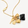 Collier Carousel Rodeo Collector pour femme, doré/noir