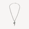 Collier gothique en forme de serpent en argent vieilli Collier gothique en forme de serpent en argent vieilli