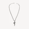 Collier gothique en forme de serpent en argent vieilli Collier gothique en forme de serpent en argent vieilli