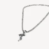 Collier gothique en forme de serpent en argent vieilli Collier gothique en forme de serpent en argent vieilli