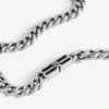Collier gourmette fin pour homme « BB Icon » en argent vieilli