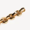 Collier ras-du-cou Eisa pour femme, chaîne dorée brillante