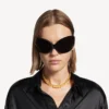 Collier ras-du-cou « nano mini link » pour femme, en or brillant