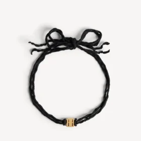 Collier ras-du-cou « nano ribbon bb » pour femme, noir/or brillant Collier ras-du-cou « nano ribbon bb » pour femme, noir/or brillant