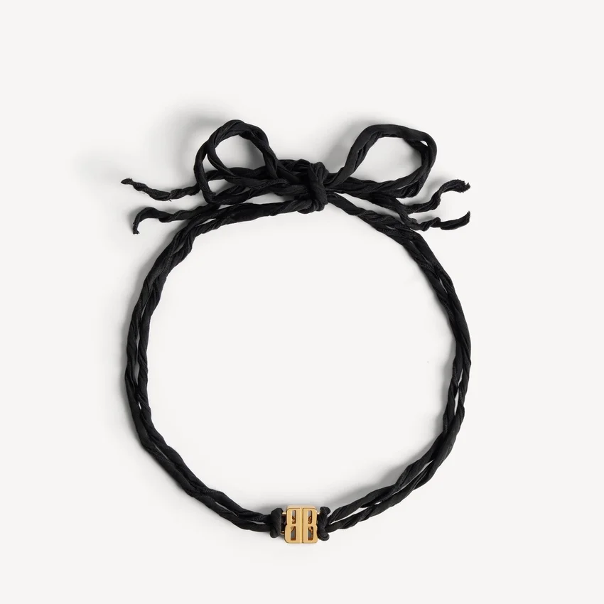 Collier ras-du-cou « nano ribbon bb » pour femme, noir/or brillant Collier ras-du-cou « nano ribbon bb » pour femme, noir/or brillant