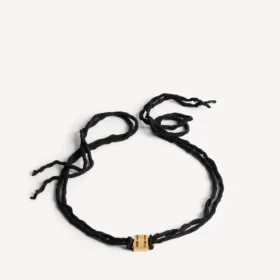 Collier ras-du-cou « nano ribbon bb » pour femme, noir/or brillant Collier ras-du-cou « nano ribbon bb » pour femme, noir/or brillant