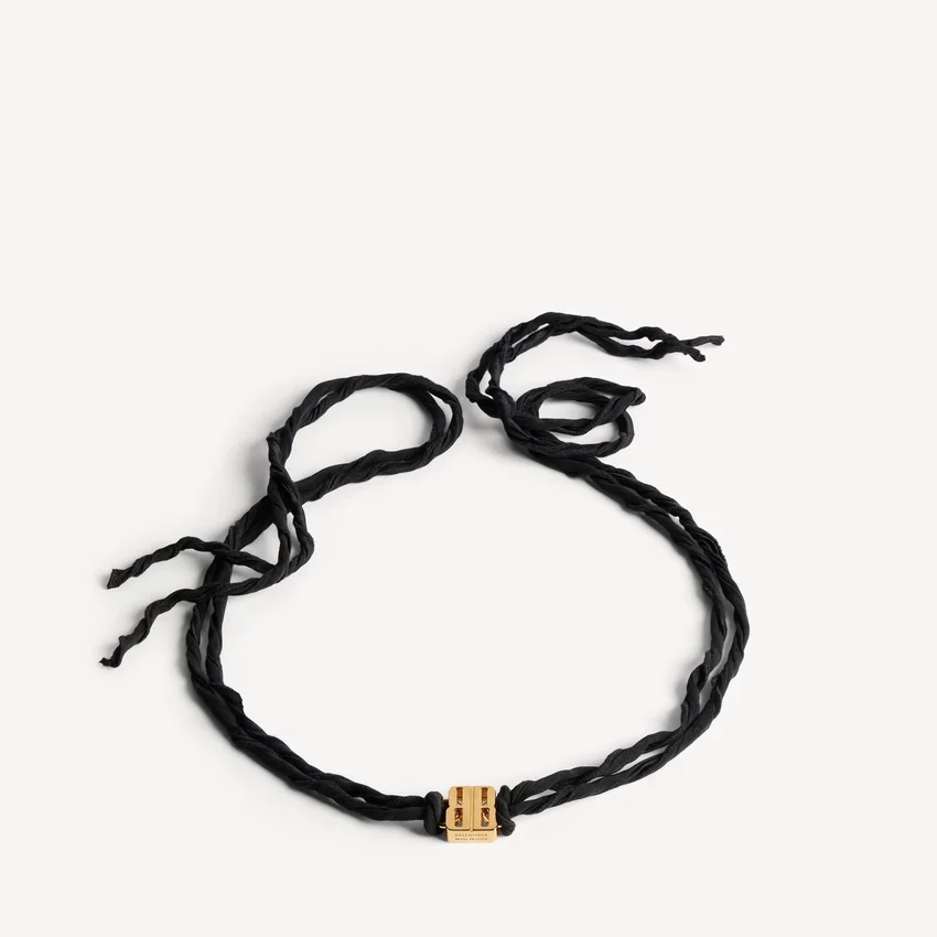 Collier ras-du-cou « nano ribbon bb » pour femme, noir/or brillant Collier ras-du-cou « nano ribbon bb » pour femme, noir/or brillant