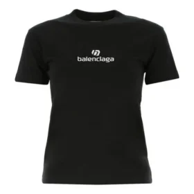 Coton noir avec impression du logo SS21 612964TJVD91034
