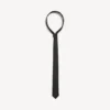 Cravate unie en laine pour homme, noire