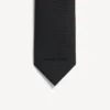 Cravate unie en laine pour homme, noire