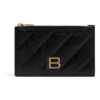 Crush Porte-monnaie et porte-cartes long matelassé « Noir » 766465210J11000