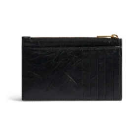Crush Porte-monnaie et porte-cartes long matelassé « Noir » 766465210J11000