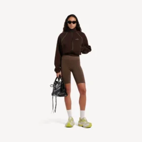 Cuissard de cyclisme sans coutures Techwear pour femme, couleur moka