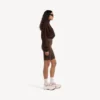 Cuissard de cyclisme sans coutures Techwear pour femme, couleur moka