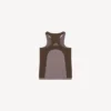 Débardeur sans coutures « techwear » pour femme, couleur taupe/moka