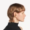 Ear cuff Eisa XS pour femme, en or brillant