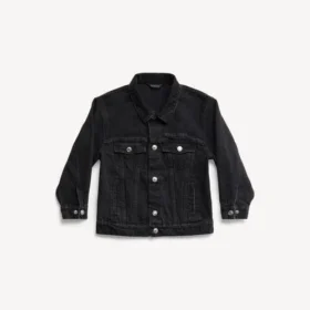 Enfants – veste oversize Balenciaga noire délavée