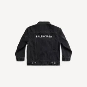 Enfants – veste oversize Balenciaga noire délavée