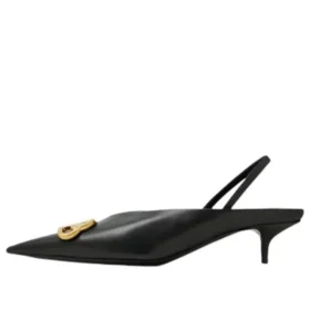 Escarpins à talon carré et bride arrière « Black » 691740WAWNC1088