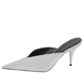 Escarpins à talon ouvert Glitter Knife « Silver » 579279WA7018163