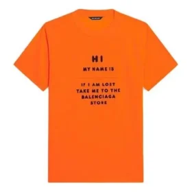 FW21 T-shirt à manches courtes ajusté et élastique, orange 661705TKVH57513