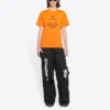 FW21 T-shirt à manches courtes ajusté et élastique, orange 661705TKVH57513