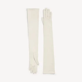 Gants longs pour femme couleur porcelaine
