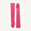 Gants longs pour femme, couleur rose