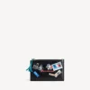 Grand porte-monnaie et porte-cartes long pour homme, noir/multicolore
