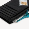 Grand porte-monnaie et porte-cartes long pour homme, noir/multicolore