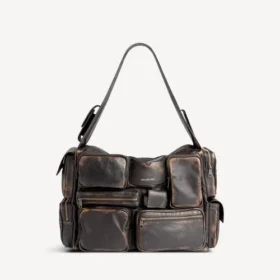 Grand sac bandoulière Superbusy pour homme, marron
